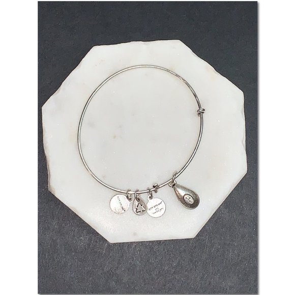 Alex and Ani Swarovski Blue Zircon Teardrop Bangle Bracelet Birth Month December - Picture 4 of 5